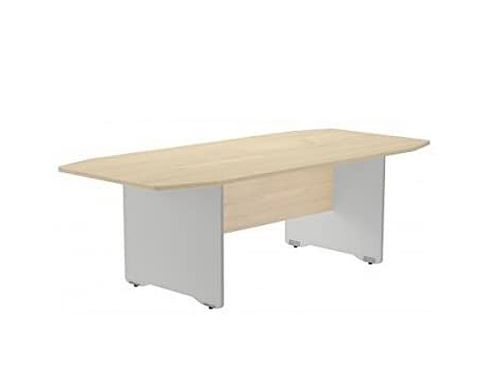 Mesa de reuniao rocada meeting 3003atw02 estrutura com coluna duplo aco branco tabuleiro em madeira cinza 220x100x72 cm , Rocada , 150738 , 8427951300379
